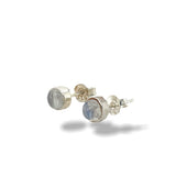 Rainbow Moonstone Stud Earrings