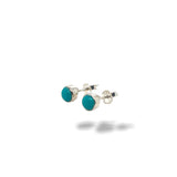 Turquoise Bezel Set Stud Earrings