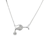 Diamond Wine Glass Necklace