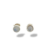 Rainbow Moonstone Stud Earrings