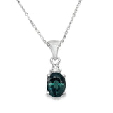 Oval Sapphire & Diamond Pendant