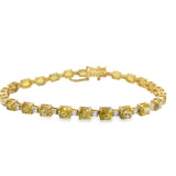 Yellow Sapphire & Diamond Bracelet