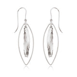 Silver Marquise Drop Earrings