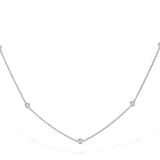 14KW Diamond Station Necklace
