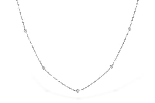 14KW Diamond Station Necklace