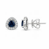 Trillion Cut Sapphire Earrings