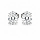 Oval Lab Grown Diamond Stud Earrings