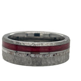 8MM Tungsten Carbide && Antler Cab Moon Ring