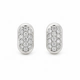 2 Tone Diamond Hoop Earrings