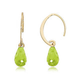 Small Simple Sweep Peridot Earrings