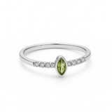 Peridot & Diamond Ring