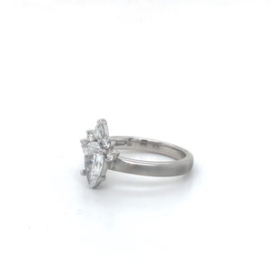 14KW Sunburst Crown Diamond Ring