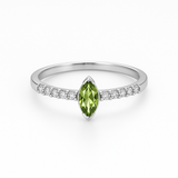 Peridot & Diamond Ring
