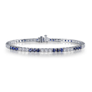 Alternating Tennis Bracelet w/ Sim Dias & Lab Grown Sapphires
