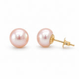 Fresh Water Button Pearl Stud Earrings