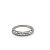 White Gold Triple Row Pavé Diamond Band