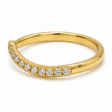 Contoured Diamond Band