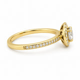14K Diamond Halo Engagement Ring