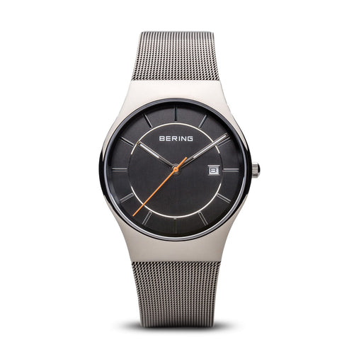 Bering Black & Polished Silver watch