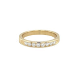 14K Yellow Gold Channel-Set Diamond Band