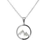 SS Small Jagged Edge Mountain Pendant