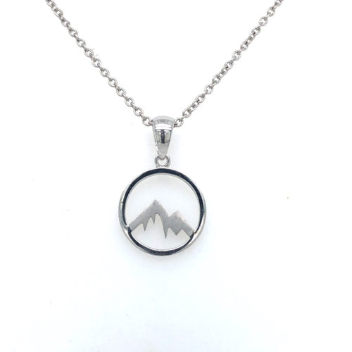 SS Small Jagged Edge Mountain Pendant