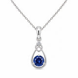 White Topaz & Tanzanite Pedan