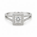 Princess Cut Diamond Halo Ring
