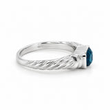 White Gold Emerald-Cut Sapphire Ring