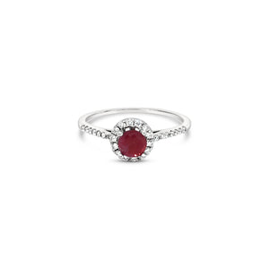 14KW Montana Ruby & Diamond Ring