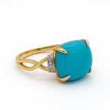 Turquoise & Diamond Ring
