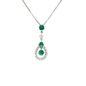 Hanging Emerald & Diamond Pendant