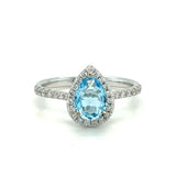 Diamond & Aquamarine Ring