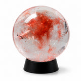 Medium Clear Smelt Red quartz Sphere