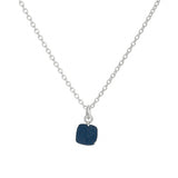 Blue Druzy Sterling Silver Necklace