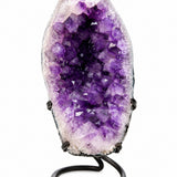 Cuved Amethyst on Metal Stand