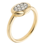 Oval Cluster Diamond Ring