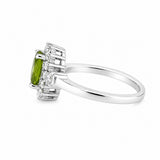 Oval Peridot & Diamond Ring