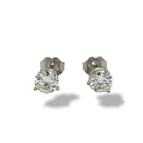 14KW 1.01 Carat Diamond Stud Earrings