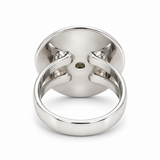 Silver Round Labradorite Ring