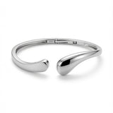 Open Cuff Bracelet w/ Tapered Tear Drop Ends