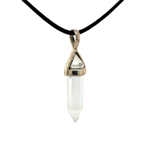 Clear Crystal Pencil Pendant