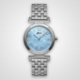 Blue Face Stainless Steel Watch