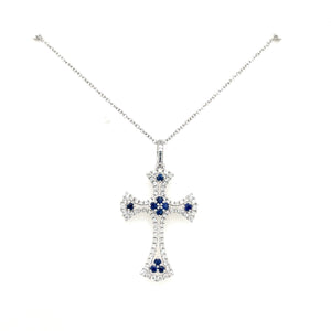 Sapphire & Diamond Cross