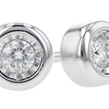 Bezel-Set Diamond Studs