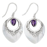 MOP & Amethyst Earrings