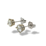 14KW 1.01 Carat Diamond Stud Earrings