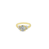 18 Karat Yellow Gold Lab-Grown Diamond & Natural Marquise Diamond Ring