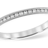 14K White Gold Diamond Band