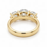 Yellow Gold Natural Three-Diamond Ring
